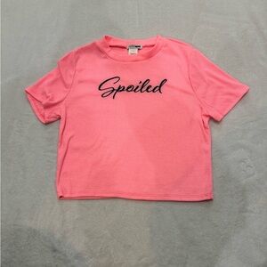 Fashion Nova Cropped Tee Neon Pink Spoiled​​